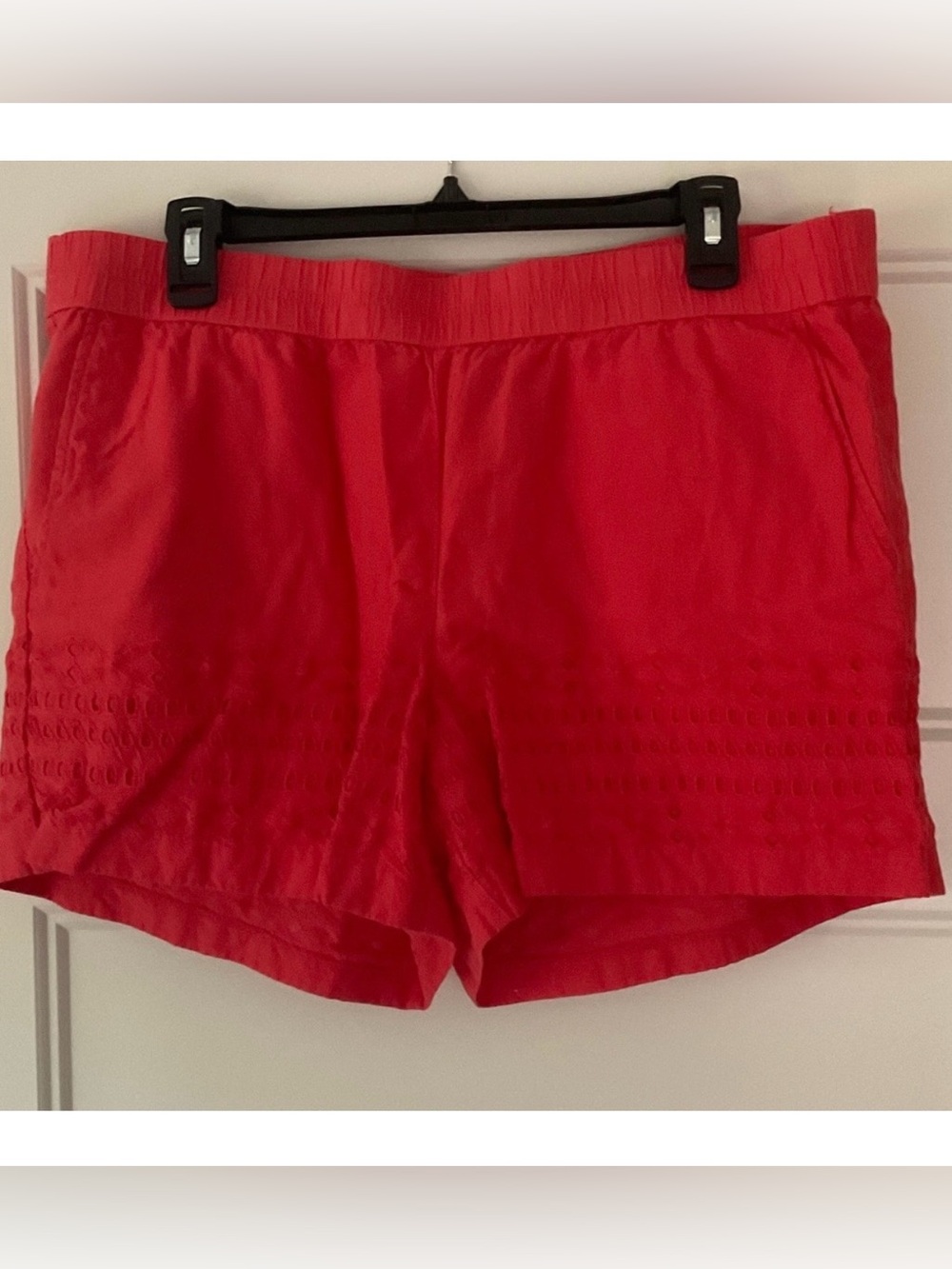 J. Crew Coral Eyelit Shorts size L